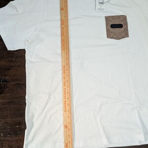 Coach Essen T-Shirt White Signature Canvas Pocket XXL NWT Organic Cotton C9148